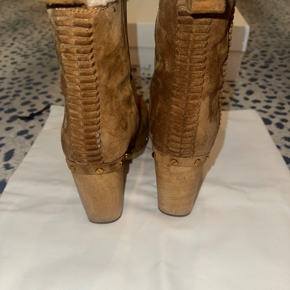 VERONICA BEARD Daxi Suede Shearling-Lined Booties - Size 8.5 M - Picture 8 of 10